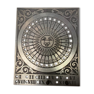 Solar calendar in tin