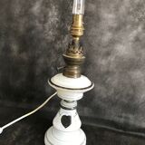 1079 Table lamp (1) - Art Nouveau - Enamelled Opaline