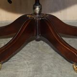 Vintage Chesterfield captain's chair in leather