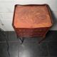 Louis XV style bedside table in marquetry with 3 drawers.