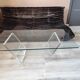 Vintage David LANGE glass & altuglas coffee table circa 1970