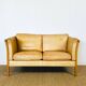 Canapé scandinave vintage en cuir Stoby 1960
