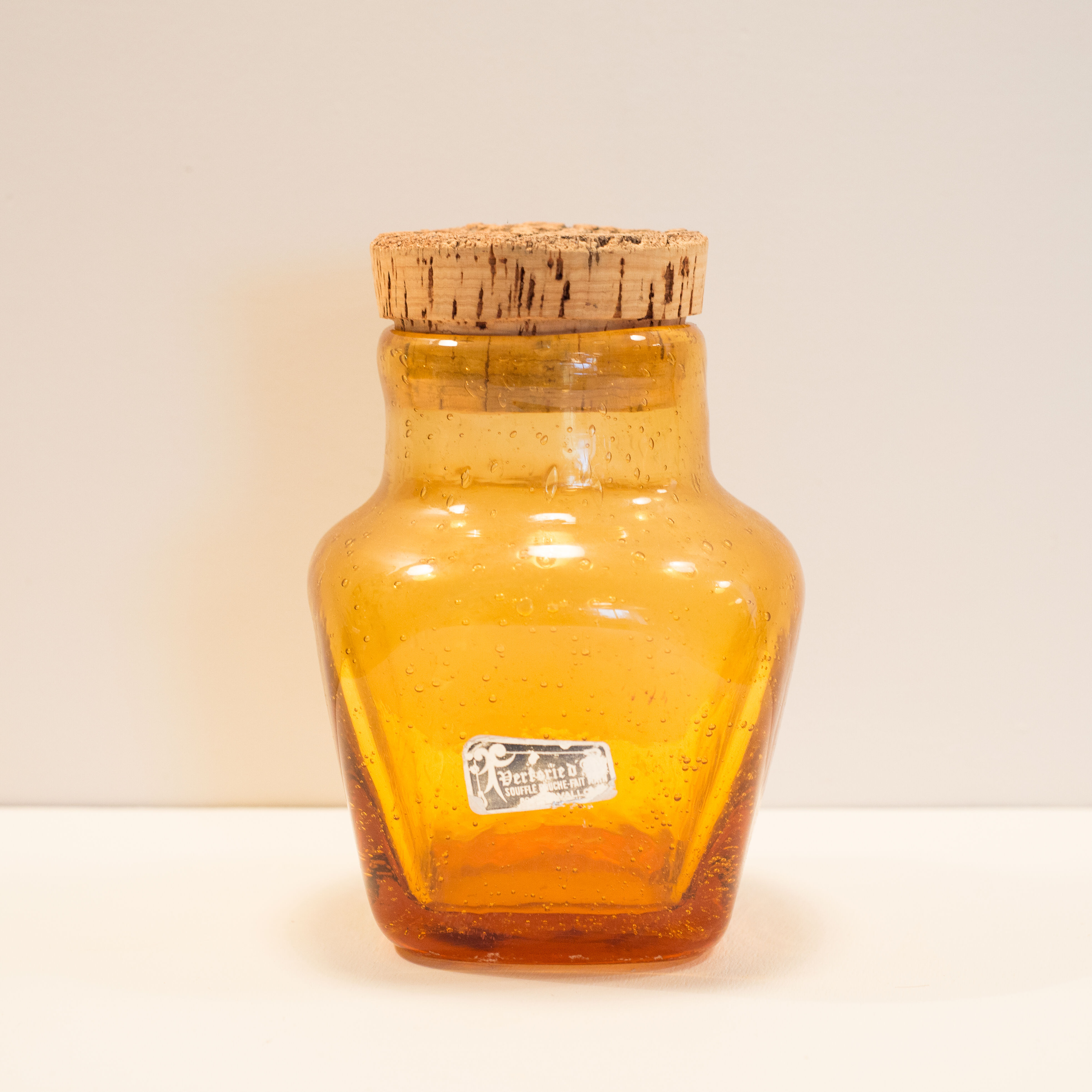 Avallon bubble blown glass jar