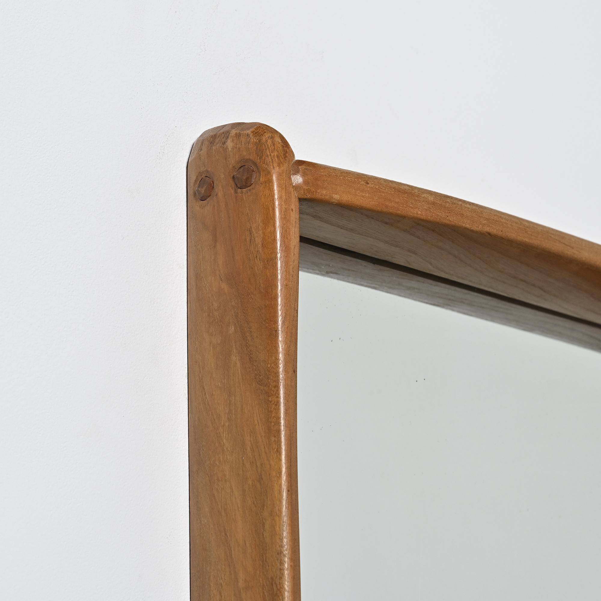 Miroir mural en bois à la gouge, Franz Xaver Sproll, circa 1960