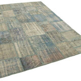 Handmade turkish overdyed 175 cm x 242 cm