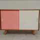 Wooden buffet U 452 pink by Jiri Jiroutek for Intérier Praha 1960