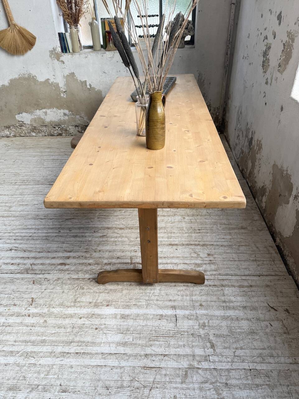 Perriand mountain furniture pine dining table