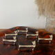 Set of 6 silver-plated cat knife rests