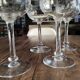 Set of 7 wine glasses drinking crystal balloon chiseled foot hemmed