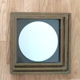 Modernist mirror in gilded brass 1960.