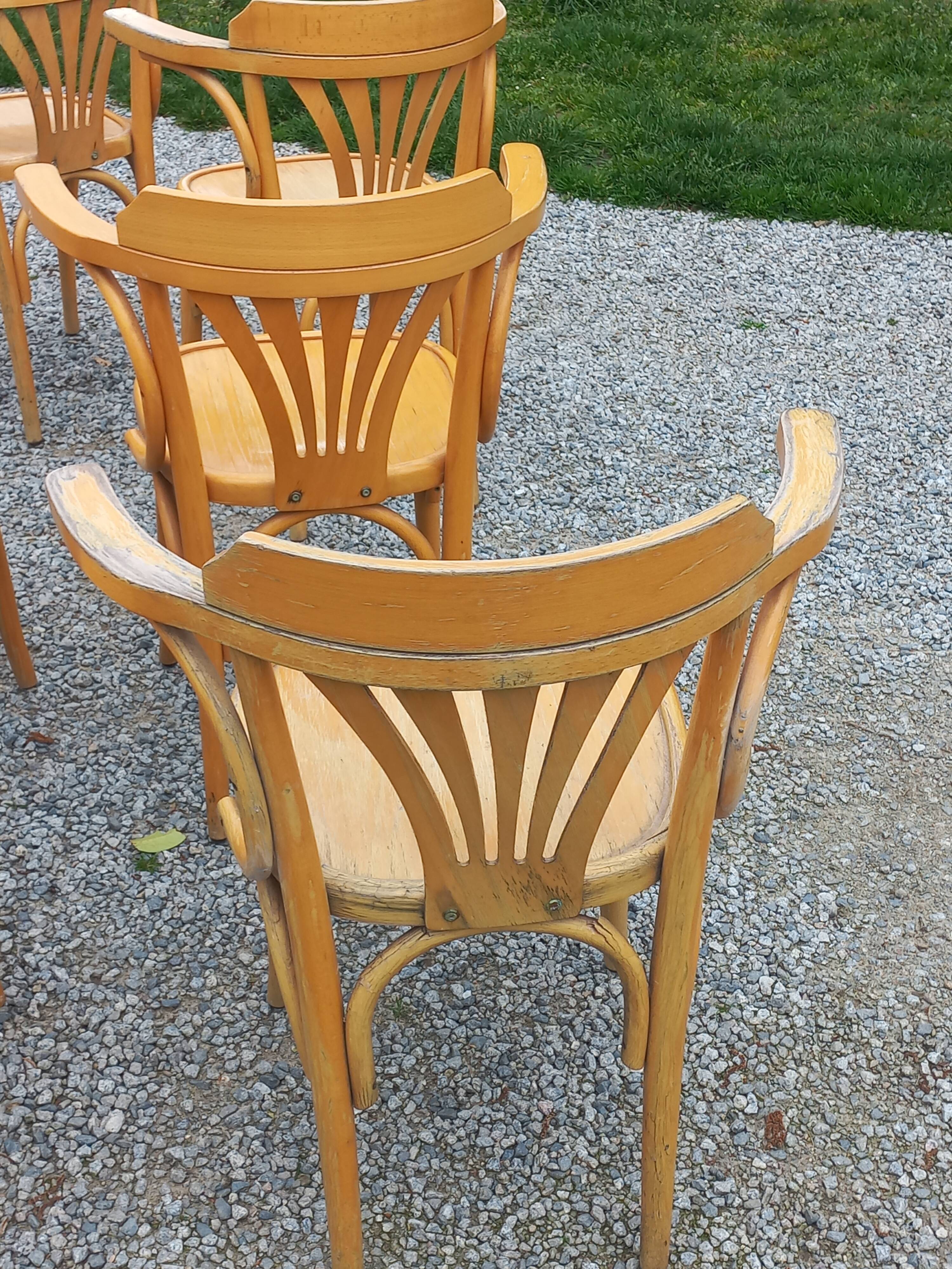 Set of 8 bistro chairs from the 50s/60