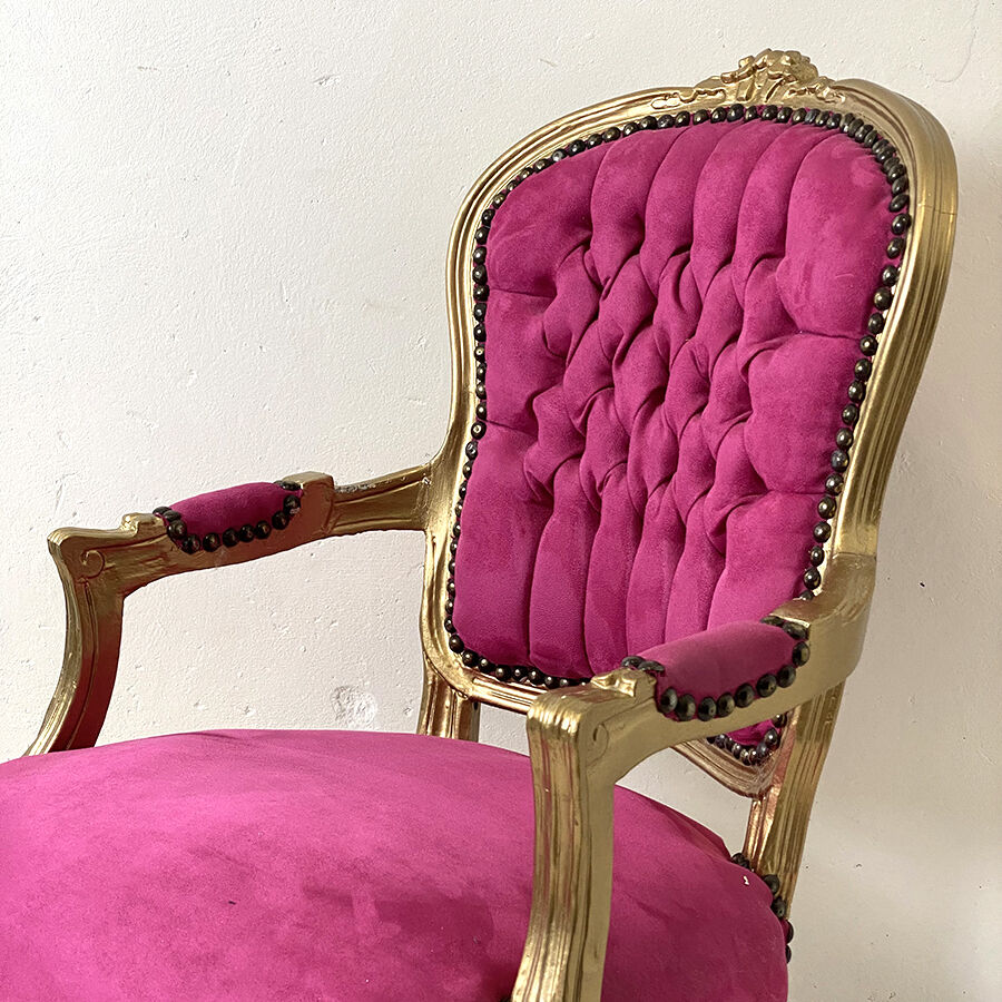 Gilded louis XV style armchair