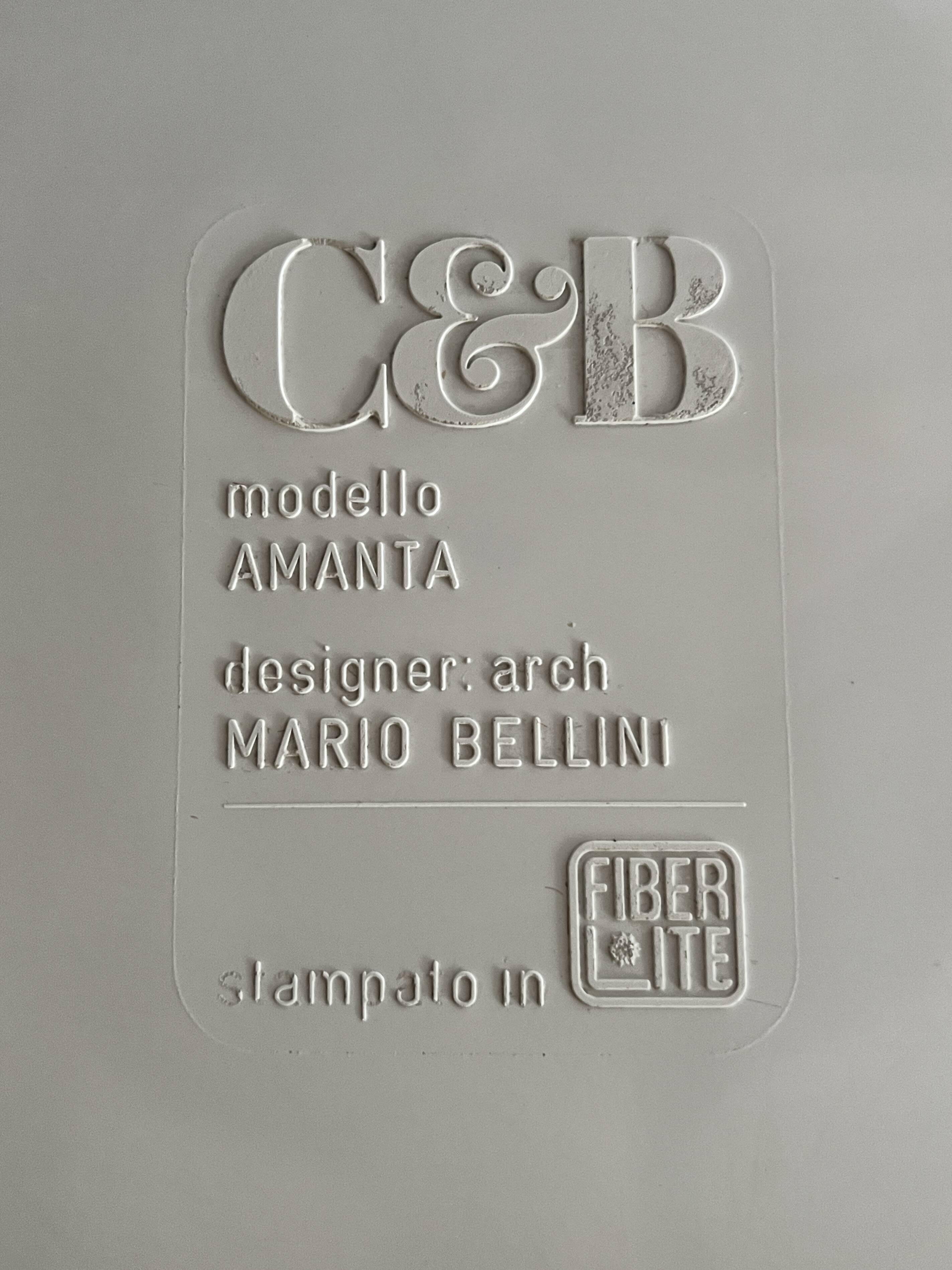 Chauffeuse amanta Bellini en bouclette brique, C&B italia design 1970