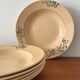 Set of 6 vintage green flowered deep plates from Saint Amand – Tableware