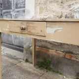 Table de ferme à tiroir