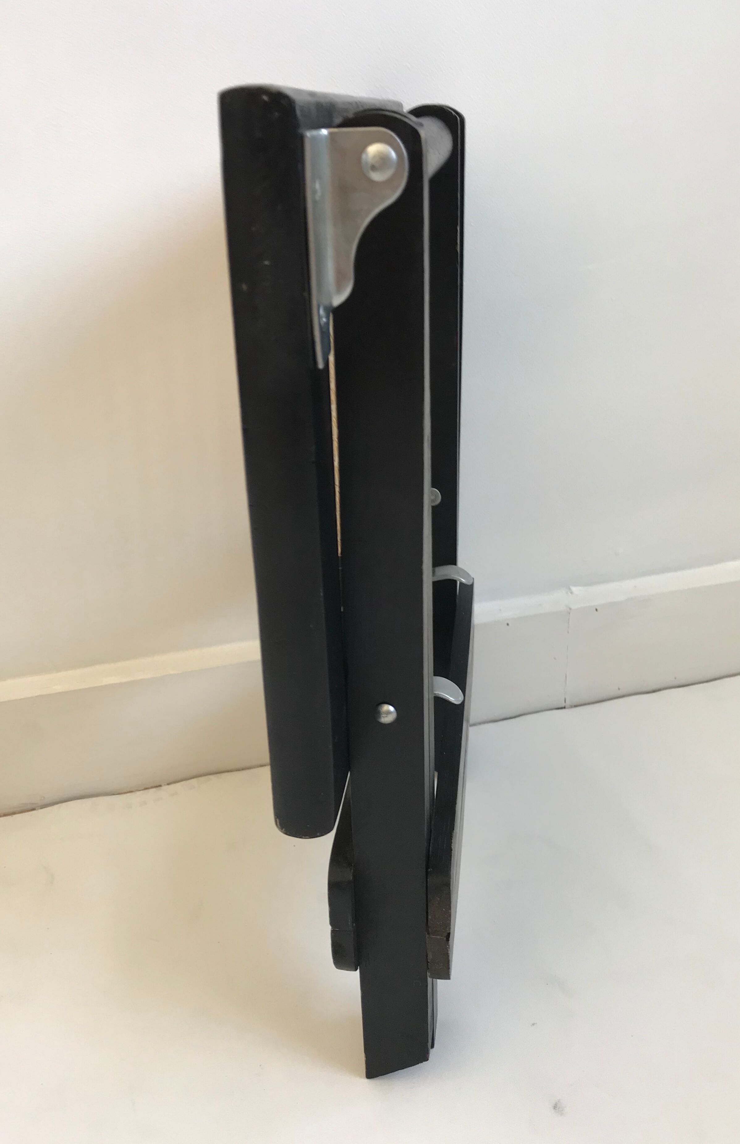 Stool in black folding caning