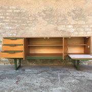 Scandinavian teak sideboard 3 drawers, 3 swing doors