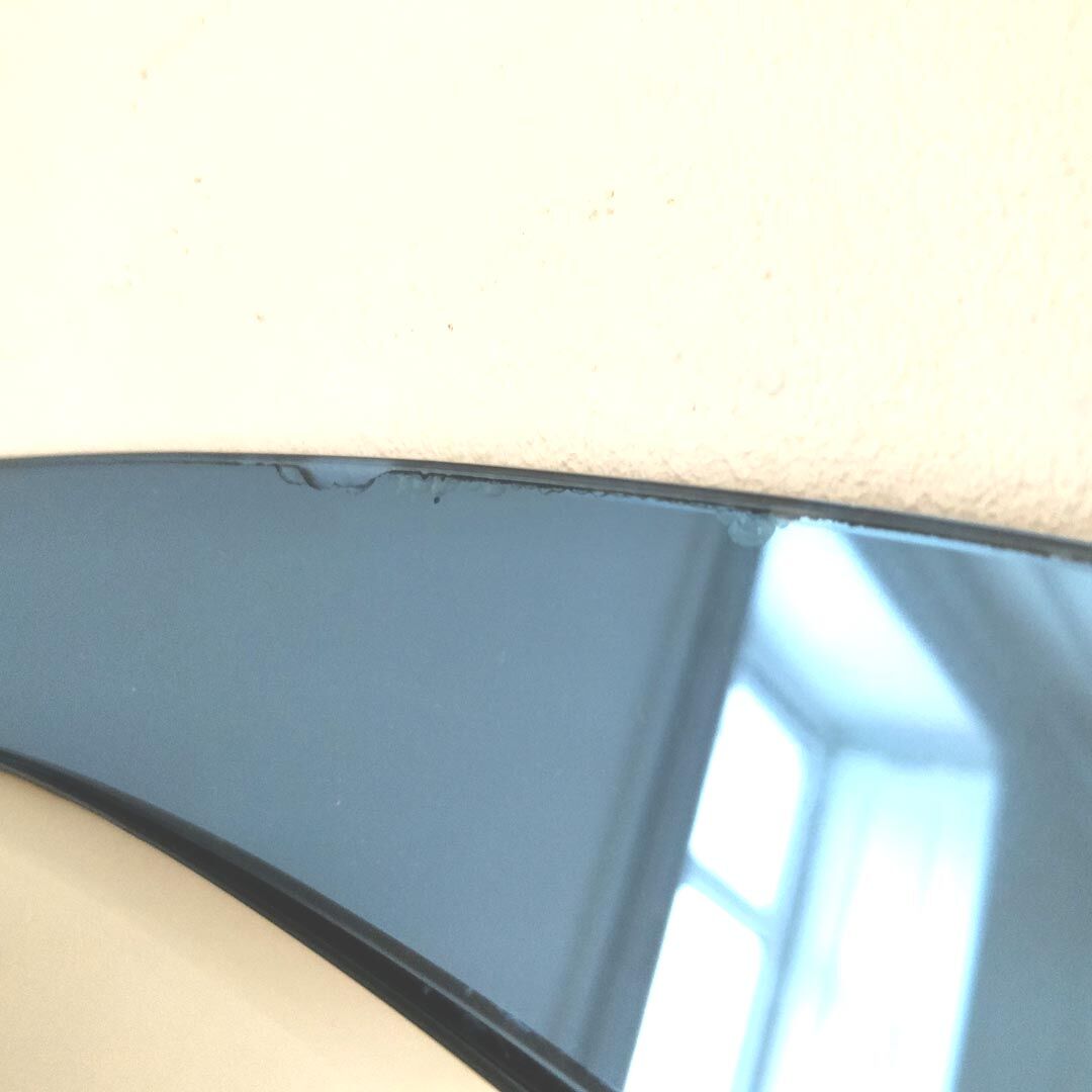 Two-coloured blue and silver Italian mirror - 71x51cm