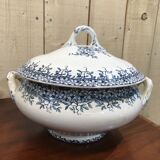 Soup pot in Sarreguemines earthenware model "Florine"