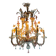 Rezzonico Venetian chandelier in multicolored Murano glass, 12 light arms, circa 1900