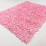8x11 dusty pink anatolian vintage rug,243x334cm