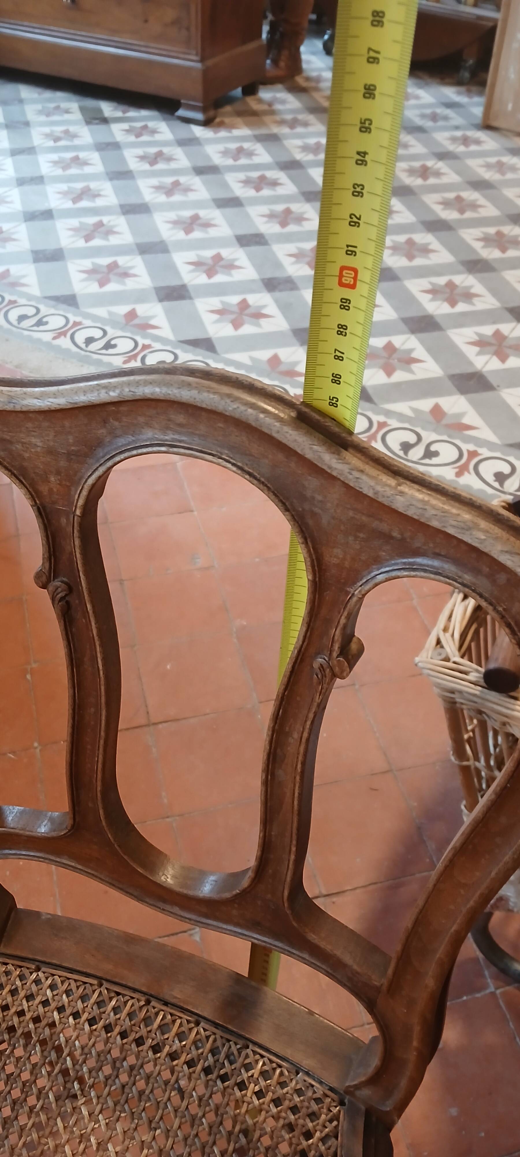 cane seating wooden chairs Regency style