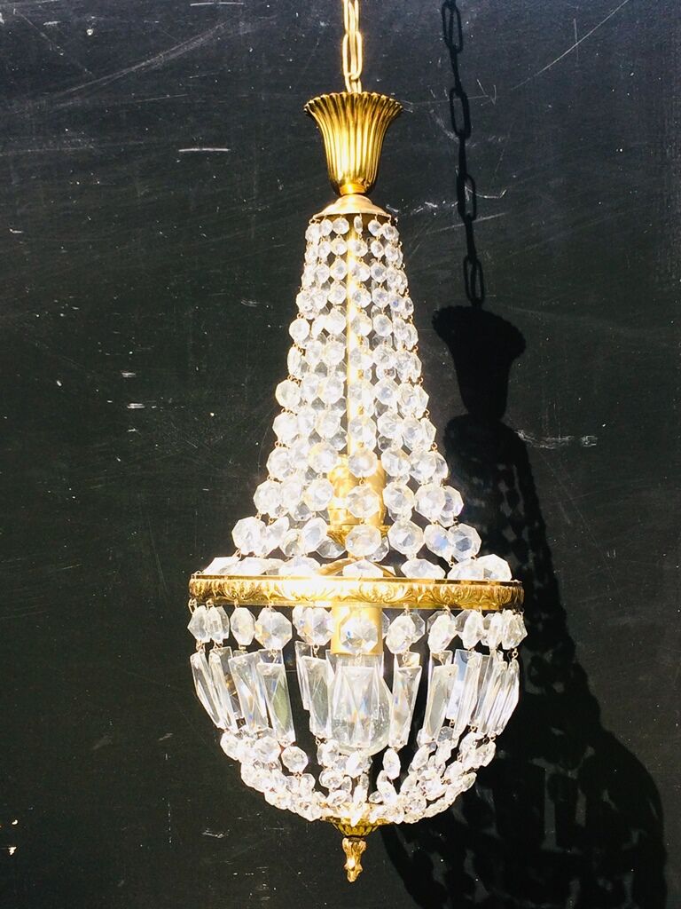 Grapevine balloon chandelier " hollywood regency " 50
