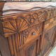 Buffet art déco plateau bois, meuble vaisselier ancien  Dimensions 142
