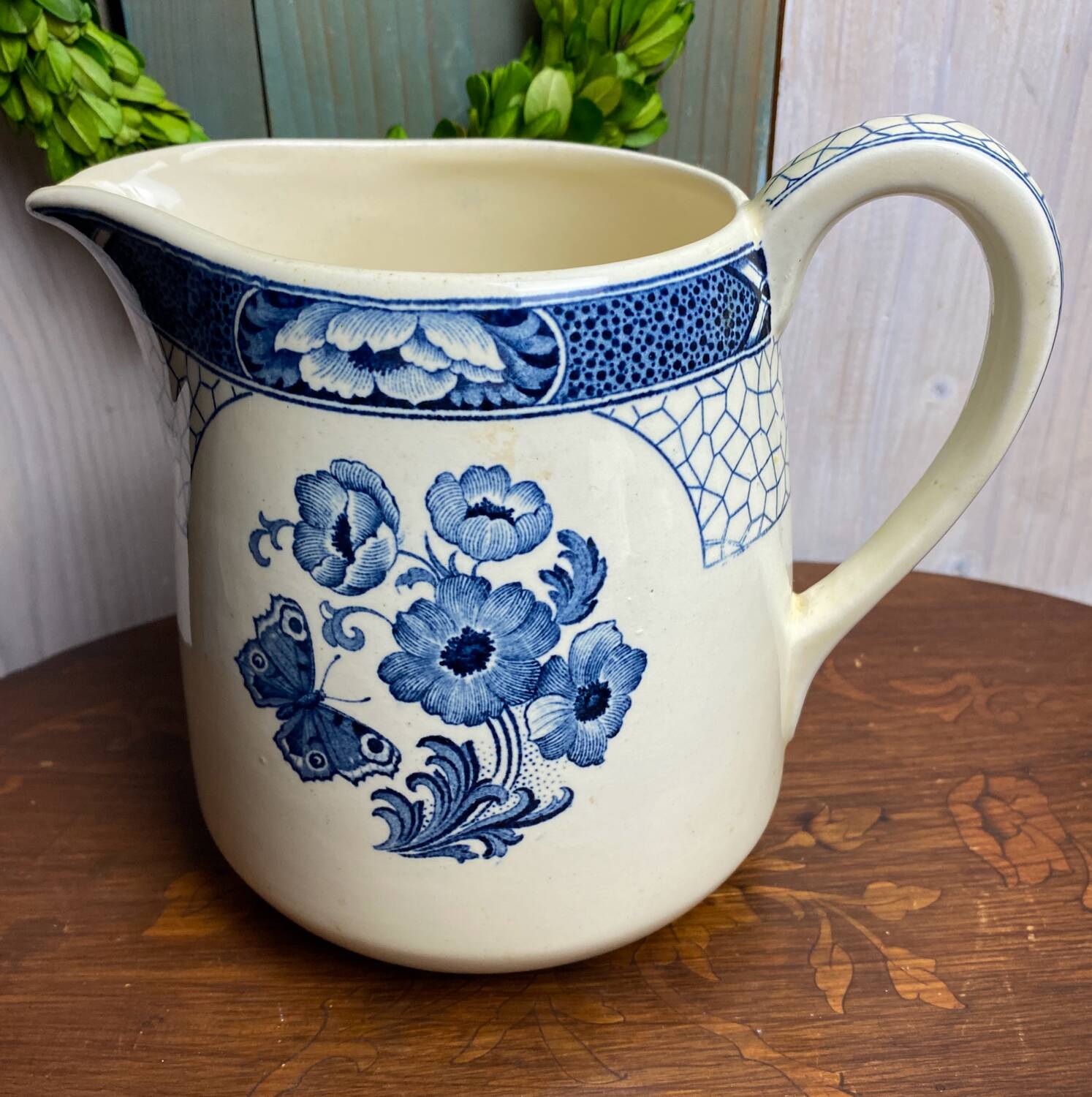 Antique Maestricht stamped earthenware pitcher