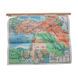 Carte d'école ancienne de l'Asie