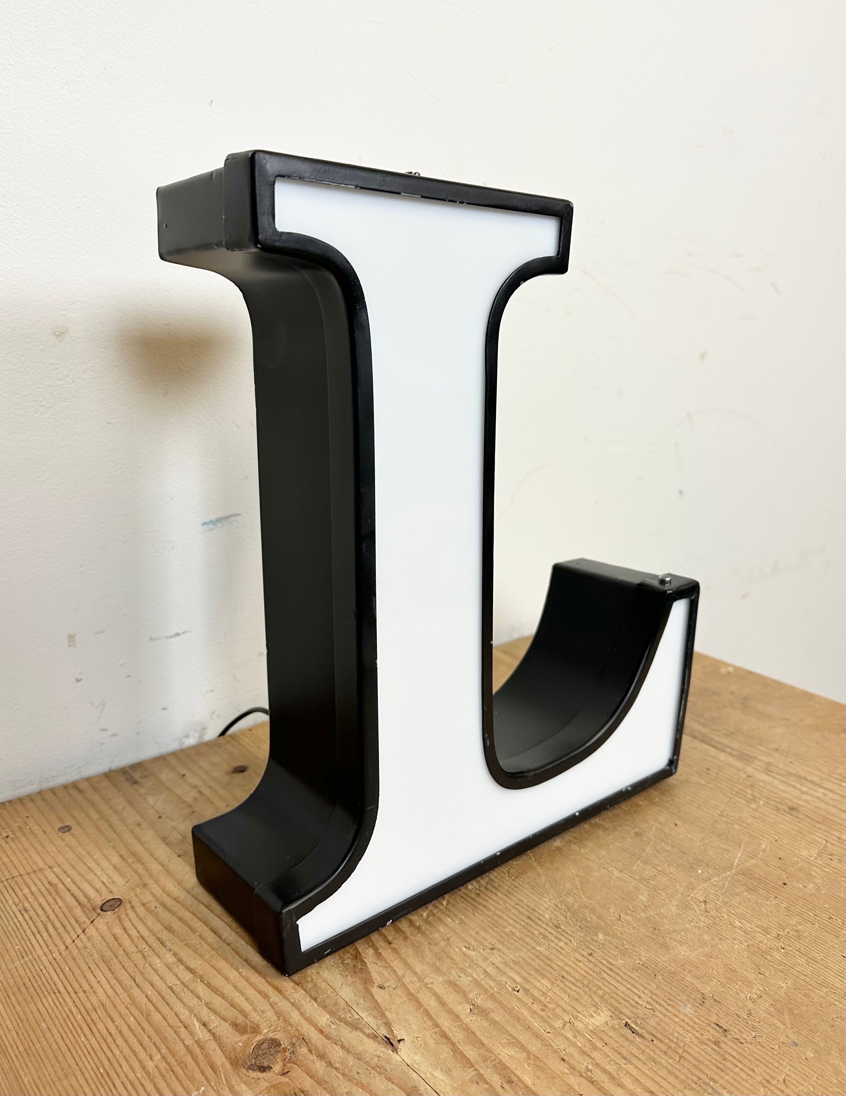 Vintage illuminated letter l , 1970s