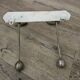 Antique wooden and metal coat rack