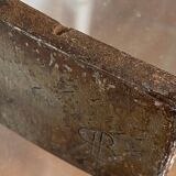 Large brutalist wrought iron chandelier, 1970s