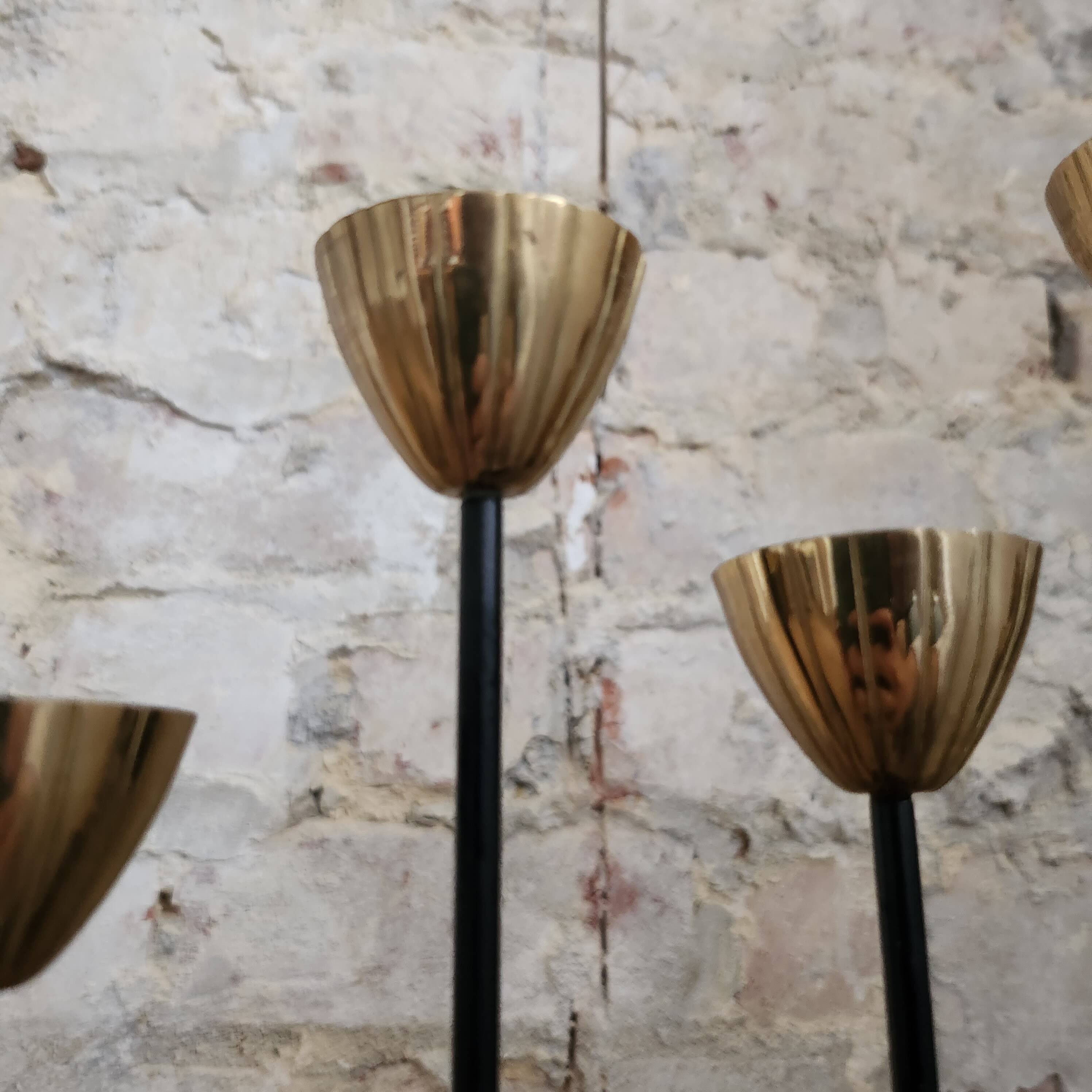 Scandinavian chandelier by Ystad Metall, Gunnar ANDER - 1960