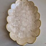 Large vintage mother-of-pearl and brass dish