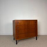 Vintage chest of drawers on legs – 4 drawers – wooden handles