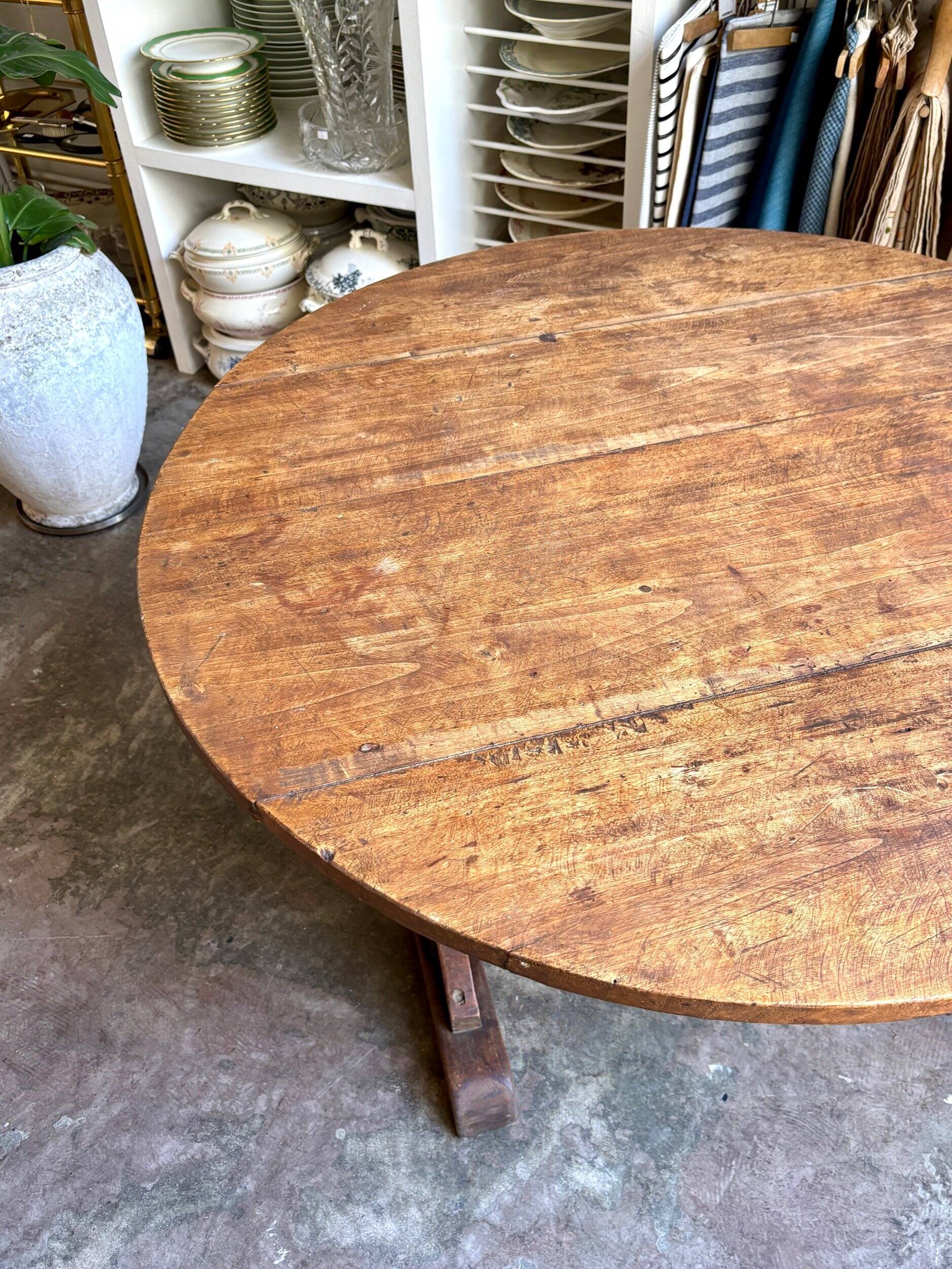 Winemaker's table in wood