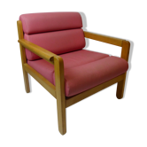 Vintage armchair Socol Souvignet pink