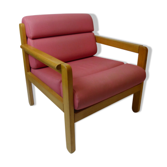 Vintage armchair Socol Souvignet pink
