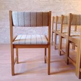 6 Danish Farstrup Scandinavian vintage chairs 1960 solid beech