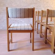 6 Danish Farstrup vintage chairs from the 1960s in solid beech.