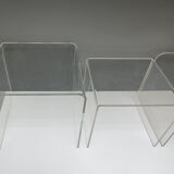6 tables d'appoint en lucite, France, années 1970