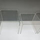 6 lucite side tables, France, 1970s