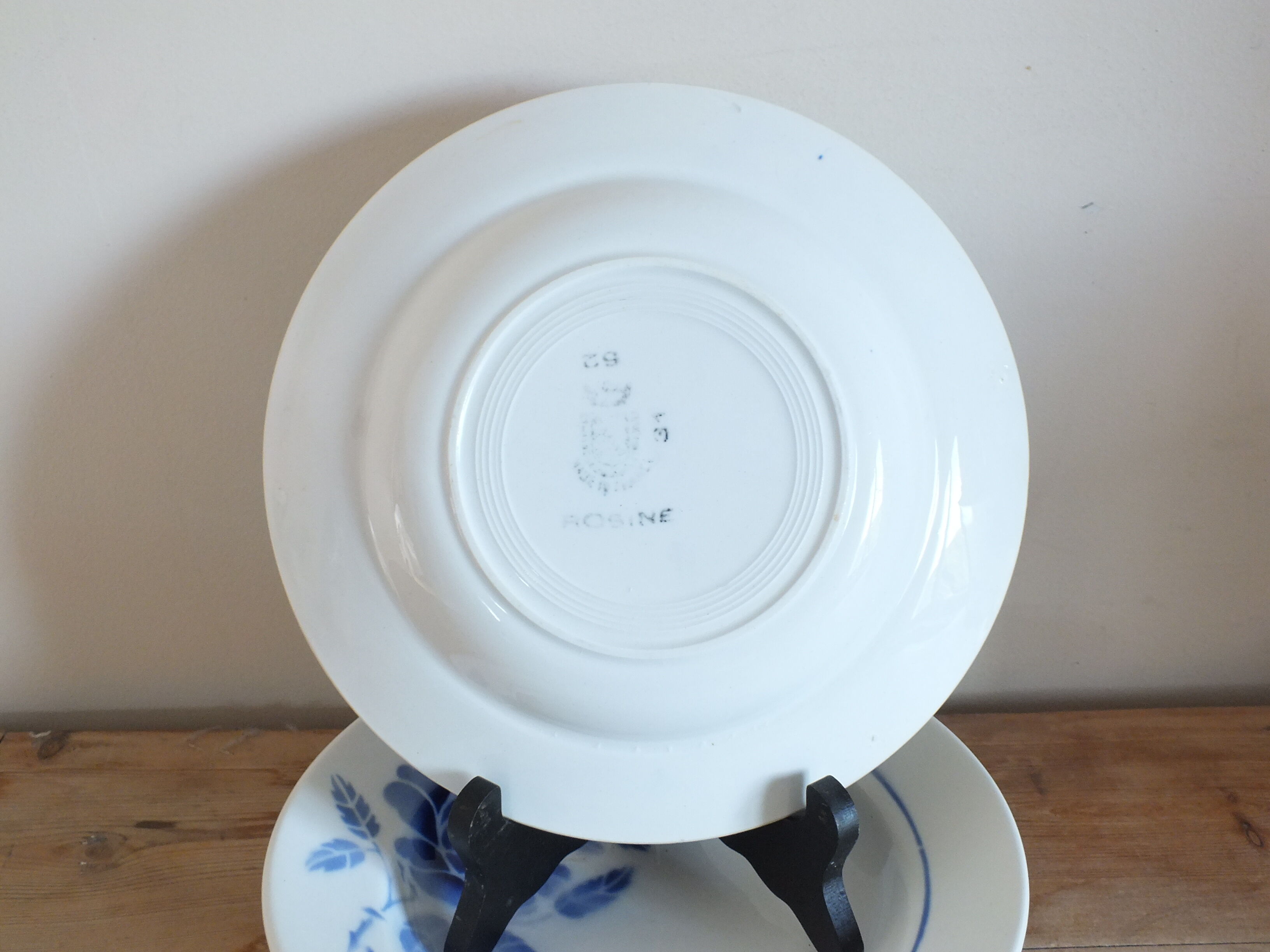 3 assiettes creuses Saint Amand modèle Rosine