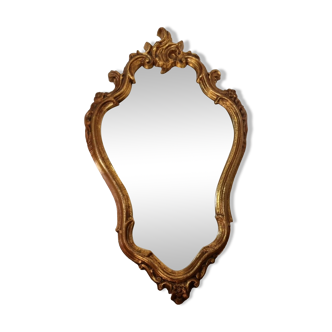 Louis xv mirror, gilded wood 71x43cm