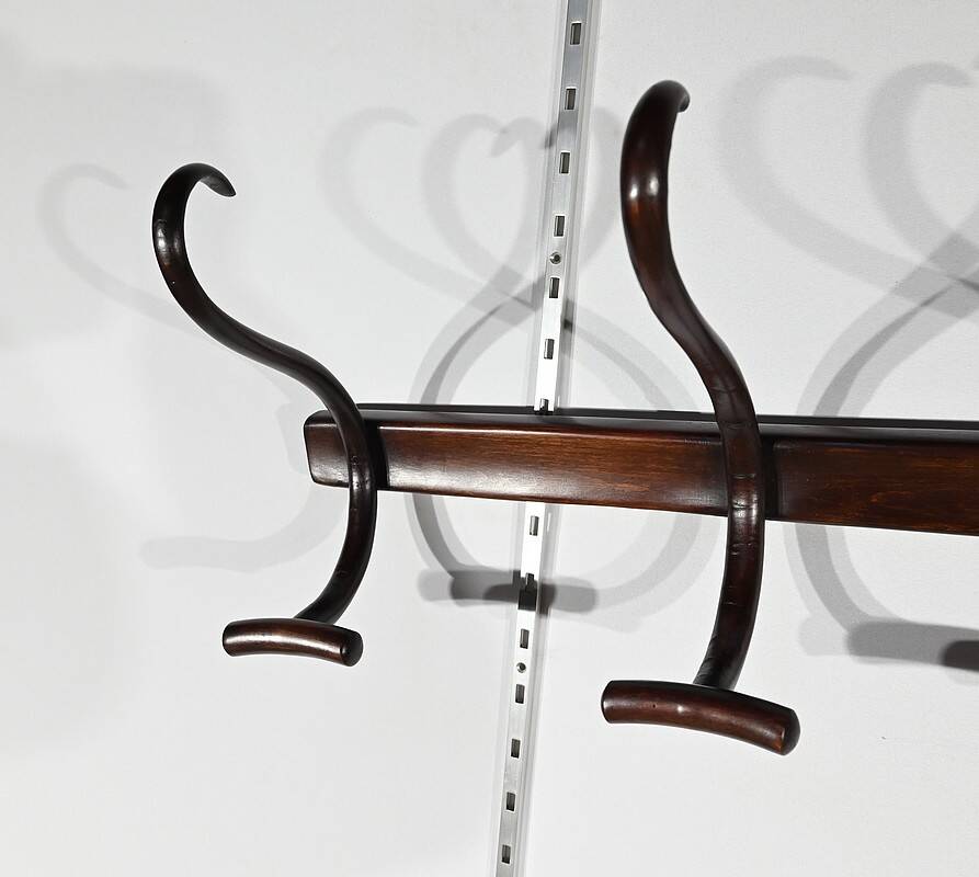 Cloakroom Coat Rack in Curved Beech, J&J Kohn – Early 20th Century