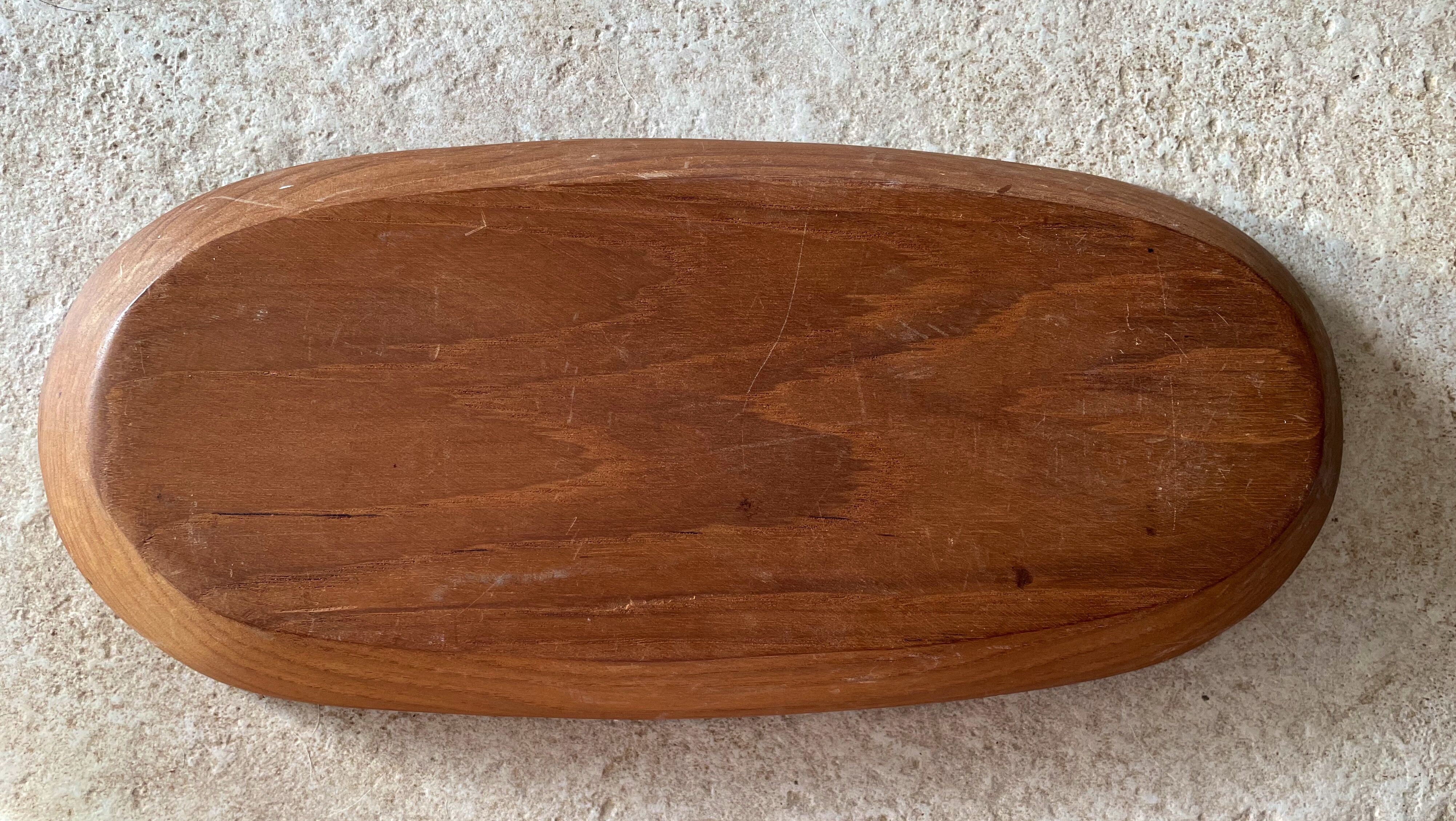 Plateau en bois vintage 41,5cm