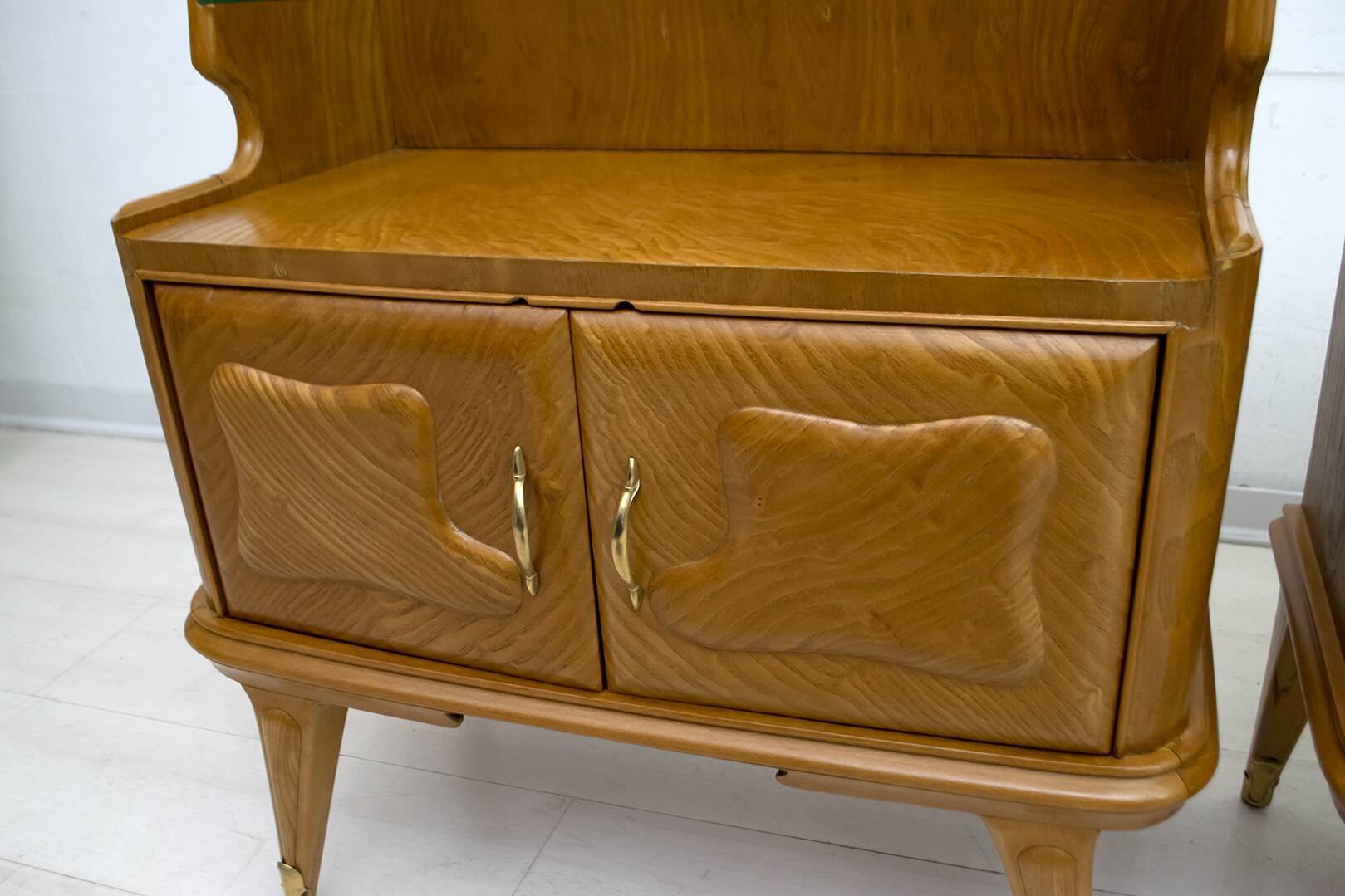 Pair of Mid-Century Modern Italian Ashwood Nightstands, 1950s