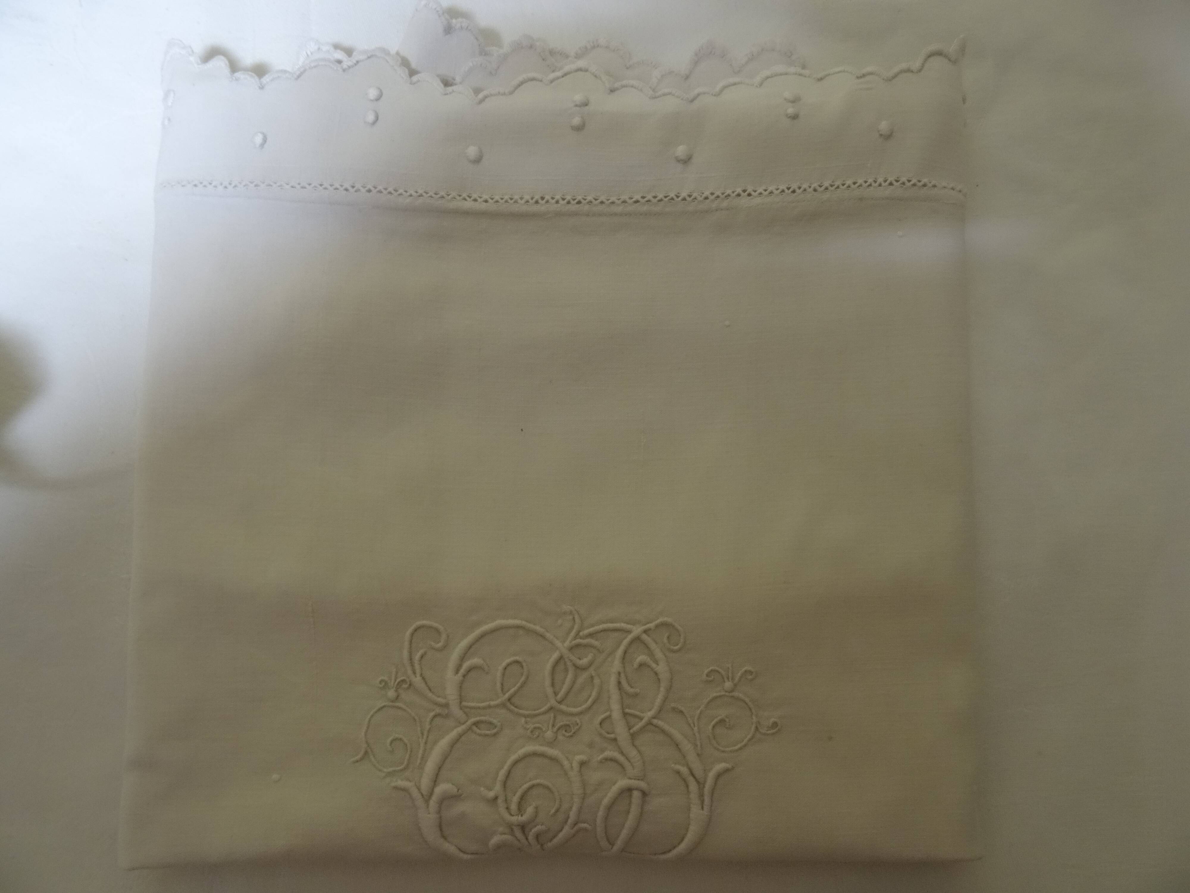 Old pillowcases pair