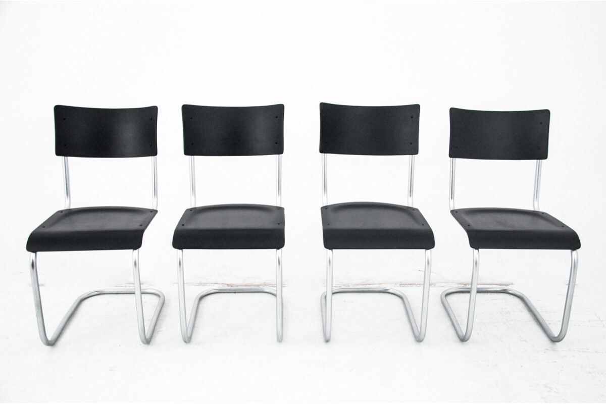 Dining table set table and 4 chairs by Mart Stam, Poland, 1930s